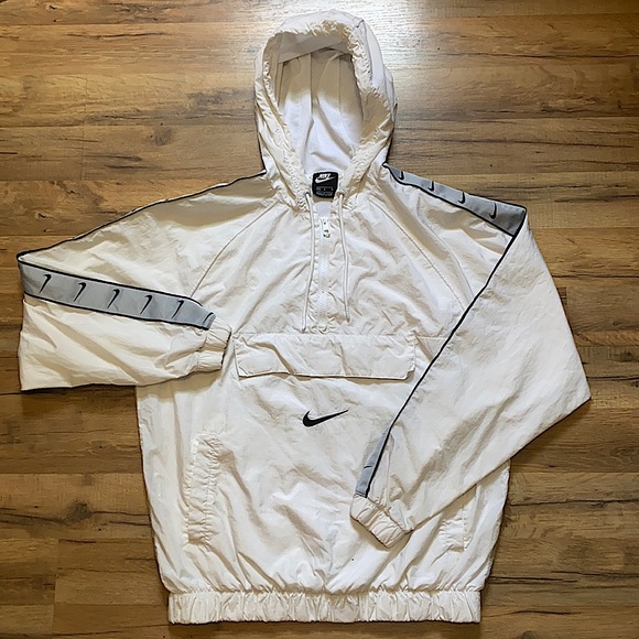 Nike center swoosh quarter zip anorak windbreaker hoodie - Picture 2 of 13